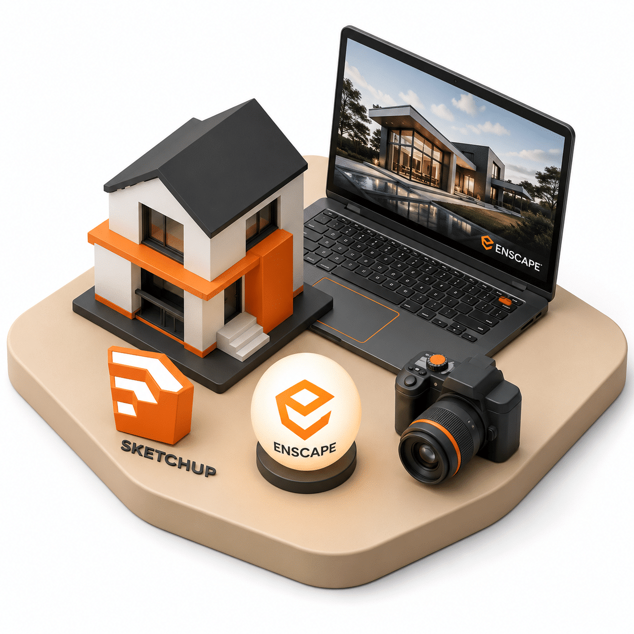 مدل سازی سه بعدی و انیمیشن معماری Sketchup & Enscape