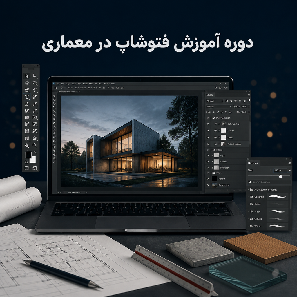 سرفصل‌های دوره آموزش فتوشاپ برای معماری
