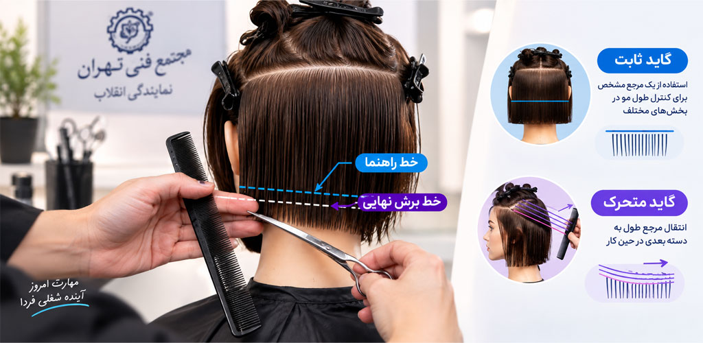 تفاوت خط راهنما در کوتاهی مو با خط برش نهایی